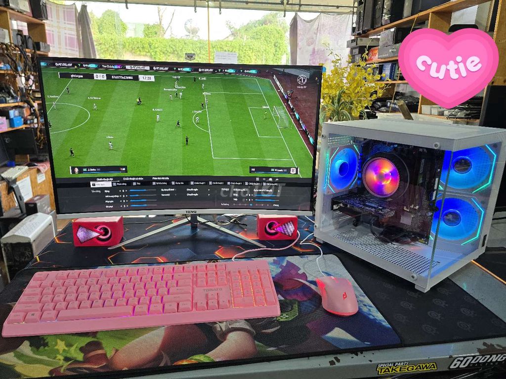 Bộ PC đẹp màn 27 inch, i5 trắng hồng có bảo hành. Mua bán Máy tính để bàn tại Huyện Nhơn Trạch Đồng Nai được đăng bởi Vi Tính Quốc Đạt  hình 1