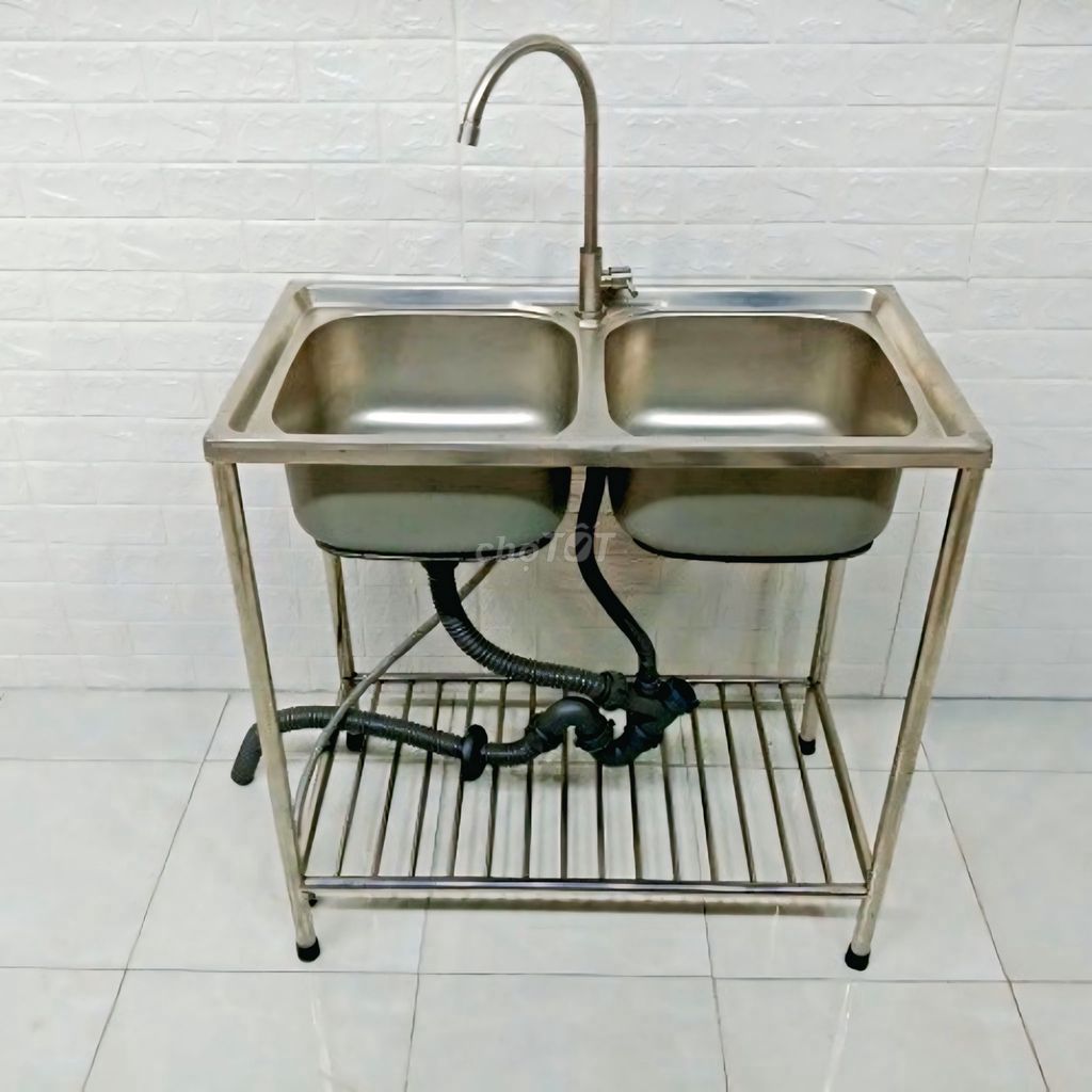 Bồn rửa chén Inox 2 ngăn Bạc. Mua bán Dụng cụ nhà bếp tại Huyện Nhà Bè Tp Hồ Chí Minh được đăng bởi Hải Yến hình 1