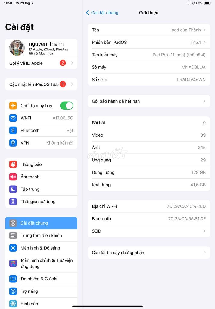 ipad pro M2. c tình trạng mình ghi ở dưới. Mua bán Máy tính bảng tại Quận 4 Tp Hồ Chí Minh được đăng bởi thành nguyễn hình 3