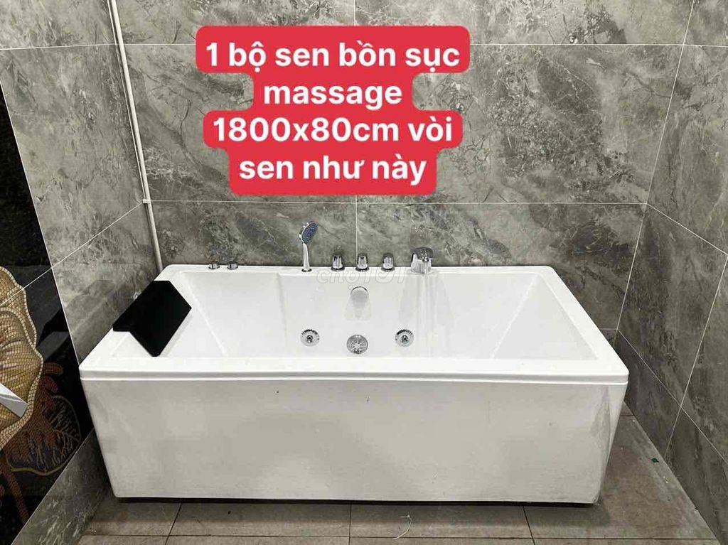 Bồn tắm massage Acrylic Trắng 1800x80cm. Mua bán Thiết bị vệ sinh, nhà tắm tại Quận Tây Hồ Hà Nội được đăng bởi Phương ly hình 1