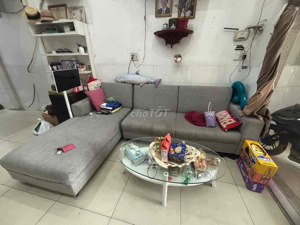 Ghế sofa vải xám chữ L hiện đại. Mua bán Bàn ghế tại Thành phố Thuận An Bình Dương được đăng bởi Tính hình 1