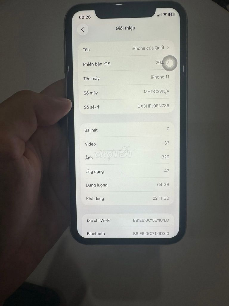 iPhone 11 64GB Trắng Đã sử dụng 97%. Mua bán Điện thoại tại Quận 7 Tp Hồ Chí Minh được đăng bởi Hội Đồ Điện Tử hình 1