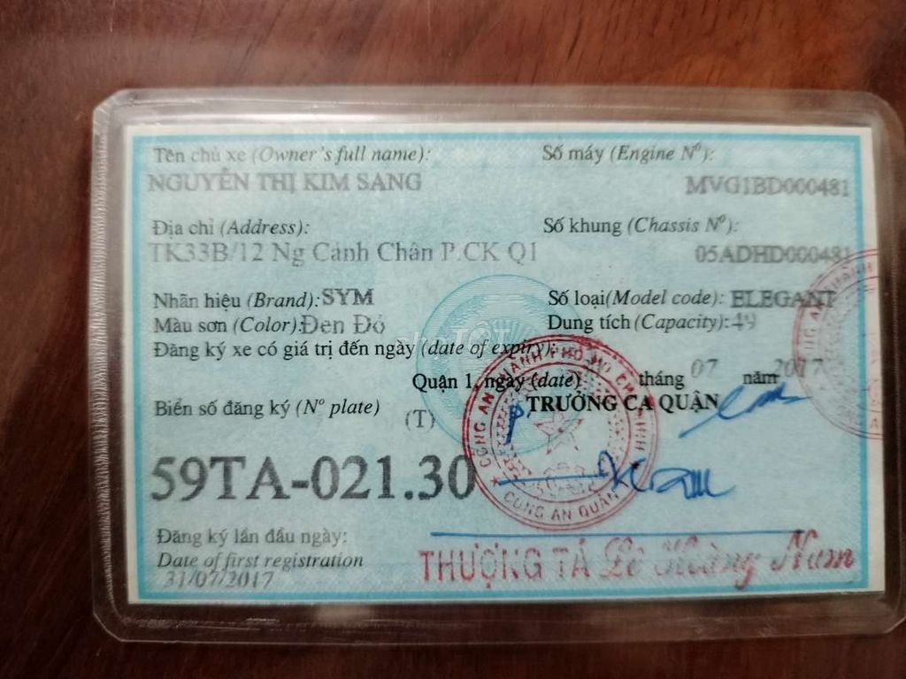 SYM Elegant Limited 50cc. Mua bán Xe máy tại Quận 7 Tp Hồ Chí Minh được đăng bởi Năm  hình 5