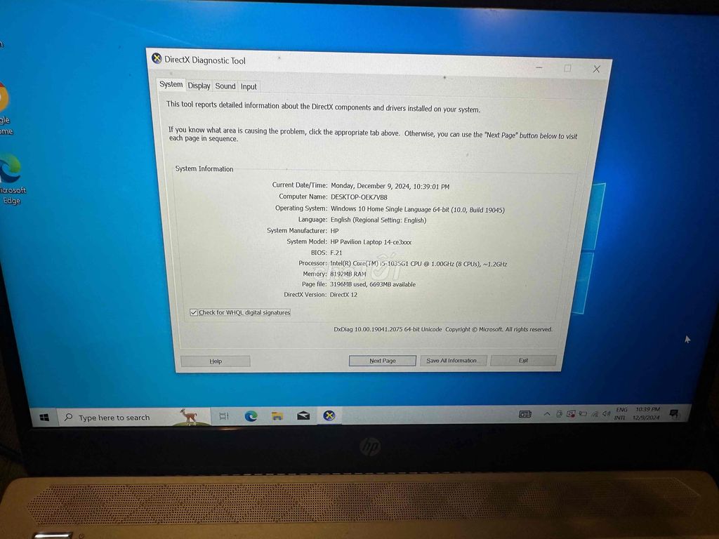 Không dùng đến cần bán laptop HP i5 gen 10