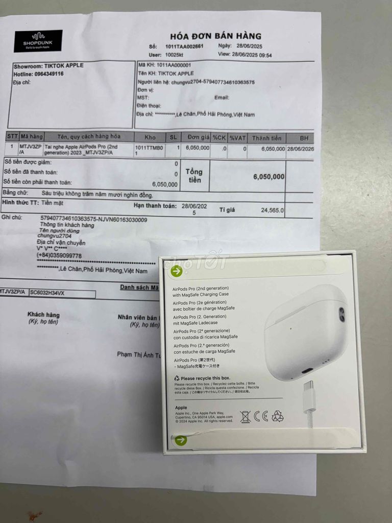 Tai nghe Apple AirPods Pro (2nd generation 2023)