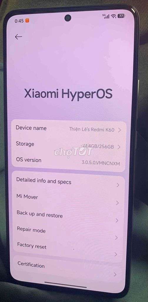 Xiaomi Redmi K60 256GB Trắng. Mua bán Điện thoại tại Huyện Châu Thành Tiền Giang được đăng bởi xZeroTwo hình 1