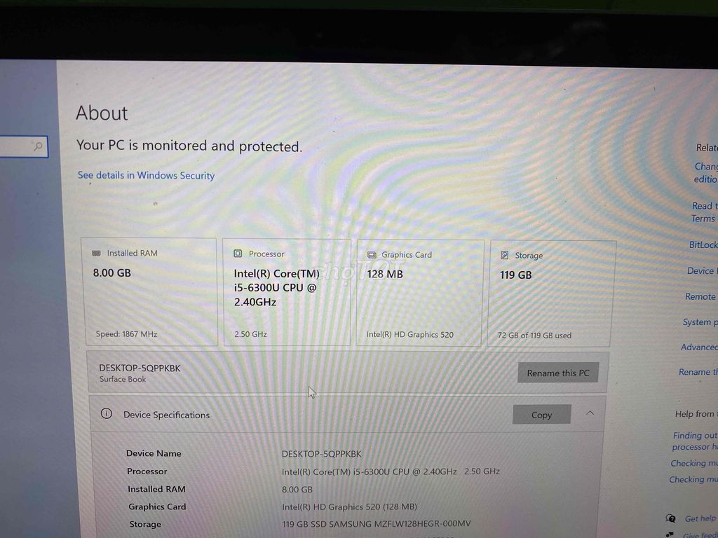 Microsoft Surface Book i5-6300U 8GB/119GB. Mua bán Laptop tại Thành phố Huế Thừa Thiên Huế được đăng bởi Nhung hình 1
