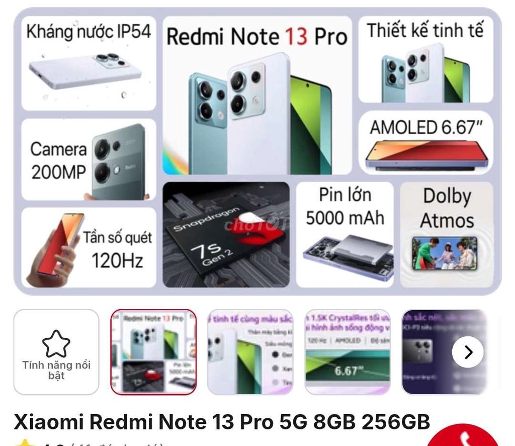 Xiaomi Redmi Note 13 Pro 4 G. Mua bán Điện thoại tại Thành phố Sa Đéc Đồng Tháp được đăng bởi Đồng Tháp hình 1