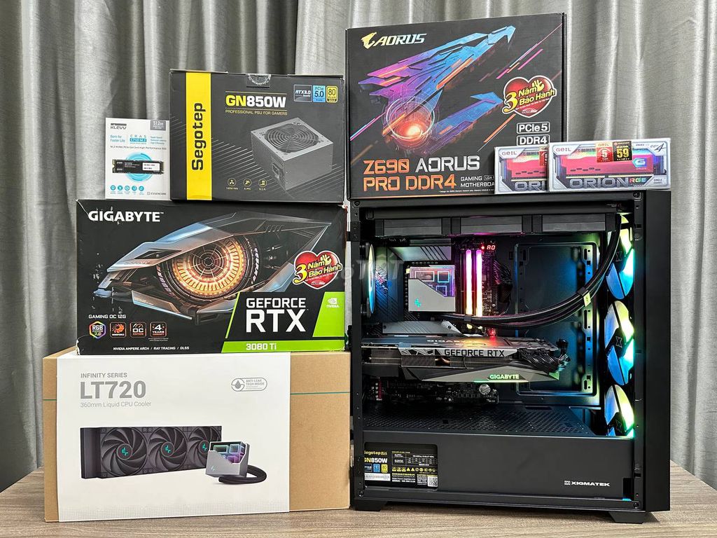 Dàn máy i9 14900K ; RTX 3080 Ti; 32GB; 512GB SSD