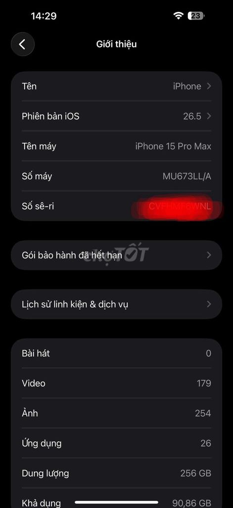 iPhone 15 Pro Max 256GB Trắng. Mua bán Điện thoại tại Huyện Bình Chánh Tp Hồ Chí Minh được đăng bởi Duy hình 1