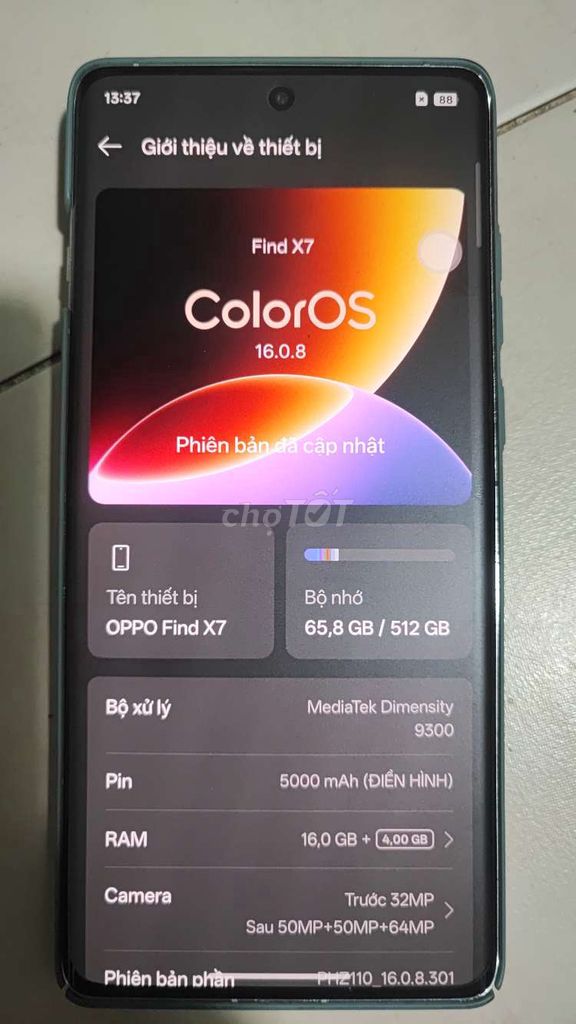 OPPO Find X7 Dimensity 9300 16GB/512GB Xanh dương. Mua bán Điện thoại tại Quận 12 Tp Hồ Chí Minh được đăng bởi Văn Phi hình 1