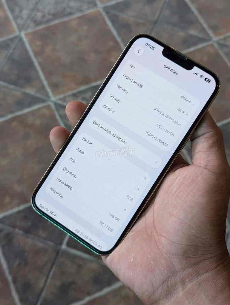 Apple iPhone 13 Pro Max 128GB Vàng VN/A. Mua bán Điện thoại tại Huyện Phú Tân An Giang được đăng bởi Ho trung Kien hình 1