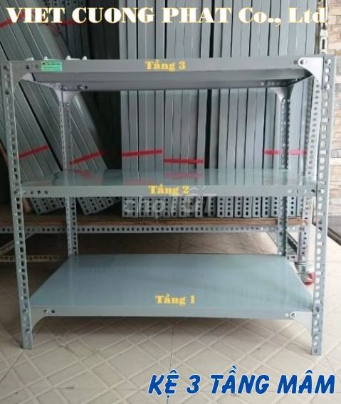 Kệ kim loại 3 tầng màu xám. Mua bán Tủ, kệ gia đình tại Quận Bình Tân Tp Hồ Chí Minh được đăng bởi Kệ Thép V Lỗ Đa Năng hình 1