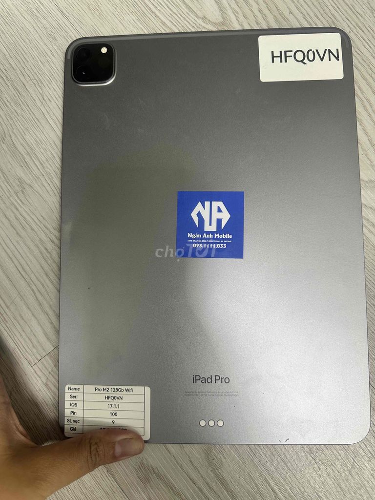 Apple iPad Pro M2 Wifi Xám Pin 100. Mua bán Máy tính bảng tại Thành phố Thủ Đức Tp Hồ Chí Minh được đăng bởi Ngân anh mobile hình 1