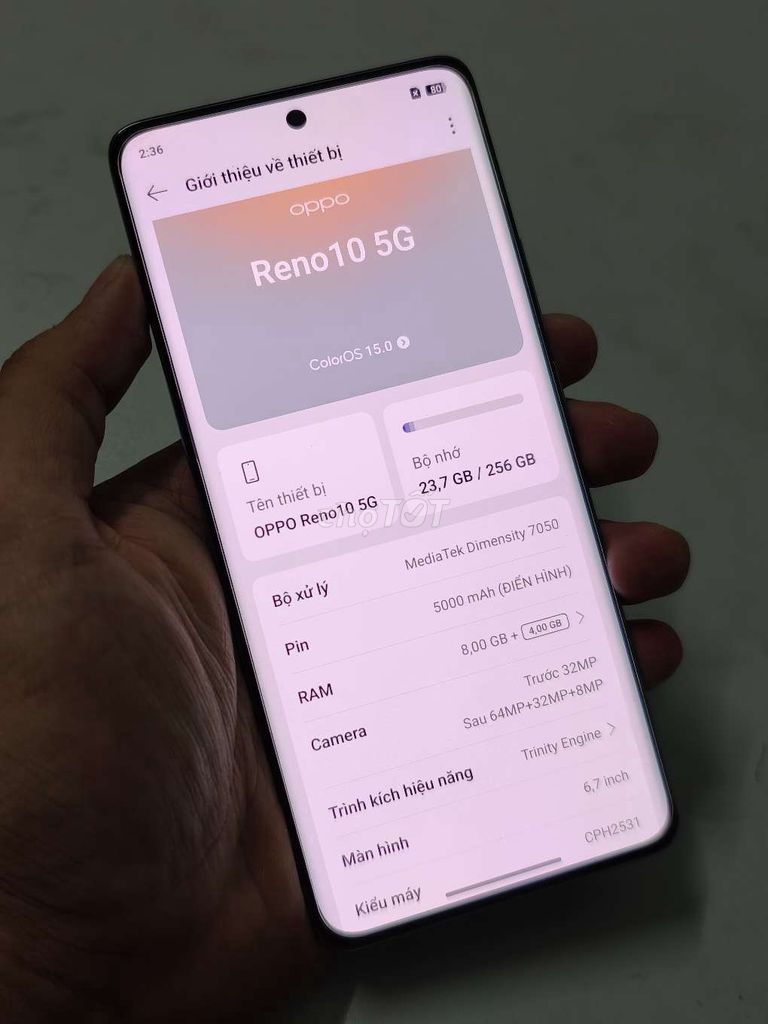 OPPO Reno 10 5G Quốc tế full zin. Mua bán Điện thoại tại Quận 3 Tp Hồ Chí Minh được đăng bởi Nolan Nguyễn hình 1