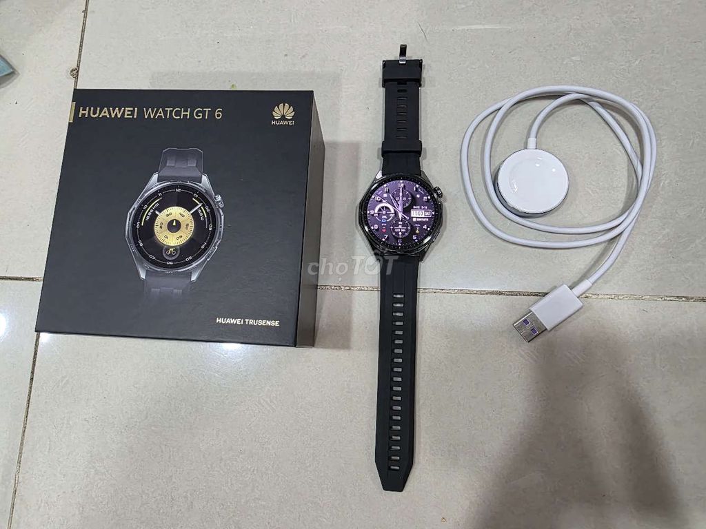 Đồng hồ Huawei GT6 đen còn bảo hành. Mua bán Thiết bị đeo thông minh tại Quận Tân Phú Tp Hồ Chí Minh được đăng bởi Tường hình 1