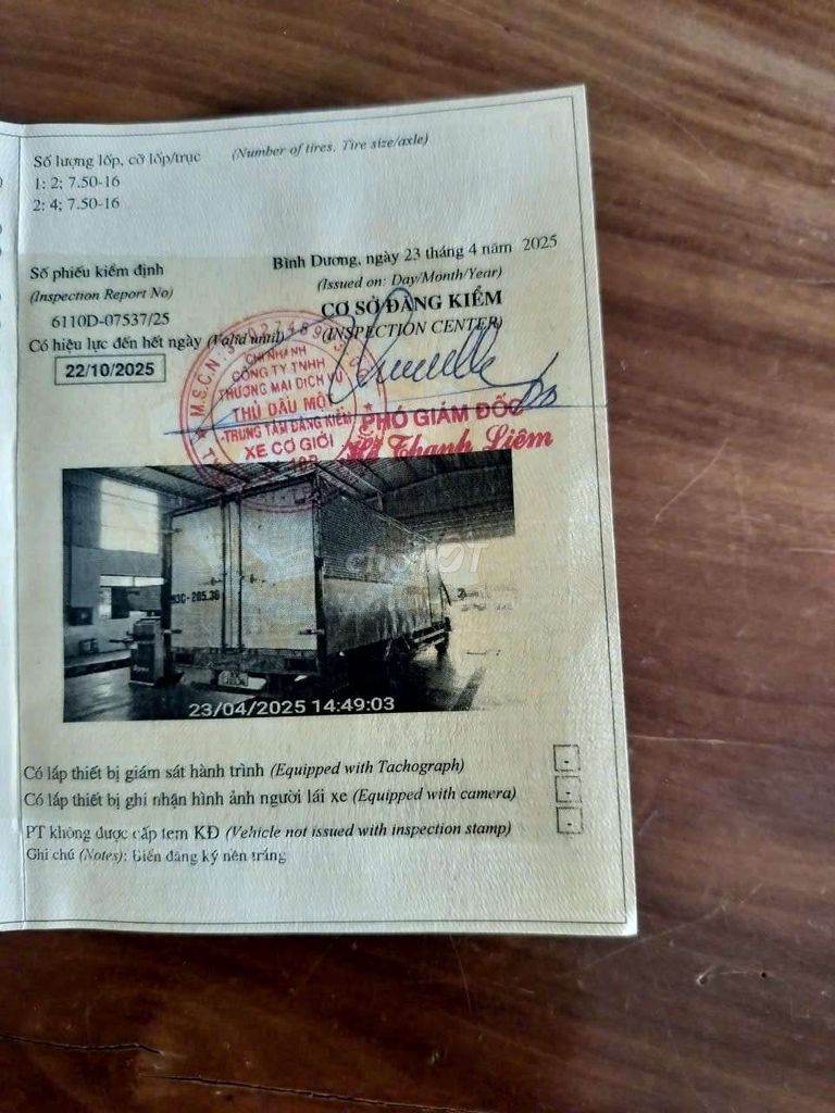 cần tìm chủ mới. Mua bán Xe tải, xe ben tại Huyện Bàu Bàng Bình Dương được đăng bởi Dăng Ninh hình 1