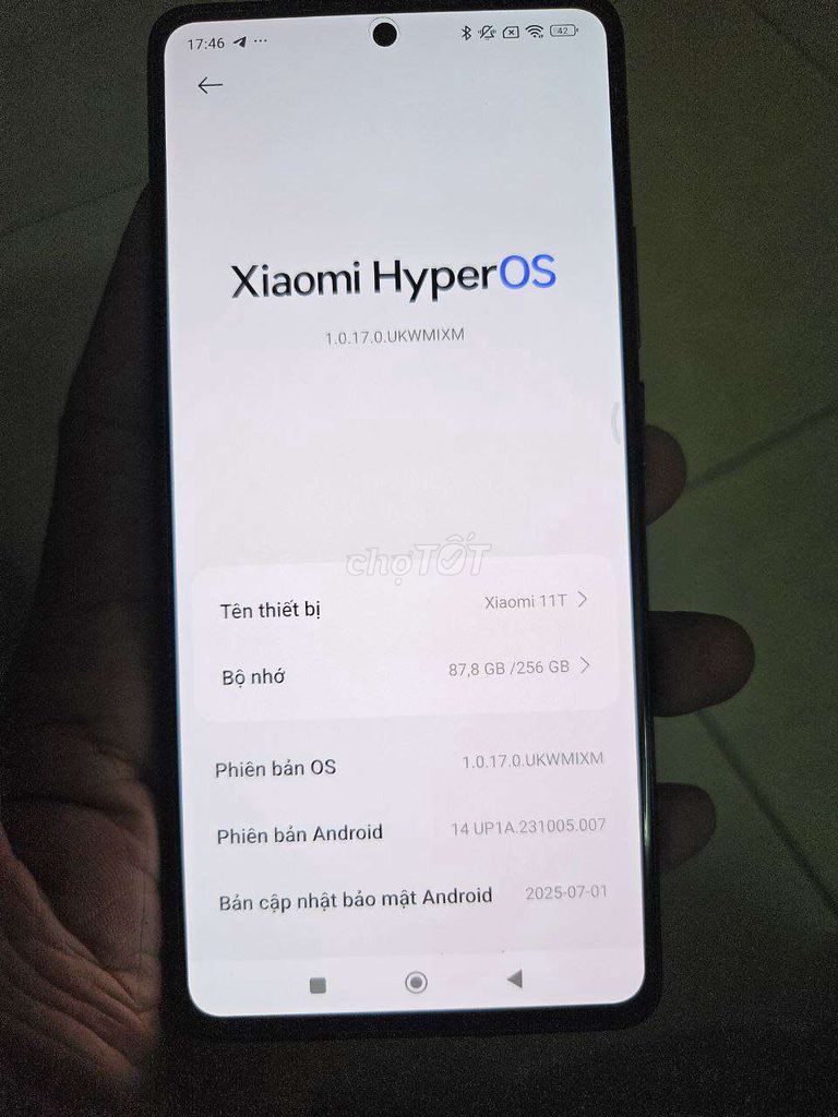 Xiaomi 11T 256GB Xám. Mua bán Điện thoại tại Quận Bình Tân Tp Hồ Chí Minh được đăng bởi Ming Game hình 1