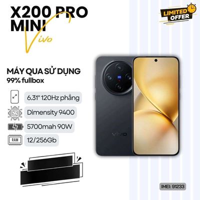 VIVO X200 PRO MINI ĐEN FULLBOX 12+256. Mua bán Điện thoại tại Quận Ninh Kiều Cần Thơ được đăng bởi Zelda Phone