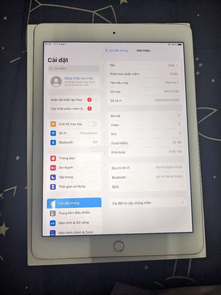 Apple iPad Air 2 Vàng 32GB Đã sử dụng. Mua bán Máy tính bảng tại Quận Gò Vấp Tp Hồ Chí Minh được đăng bởi Thanh hình 1