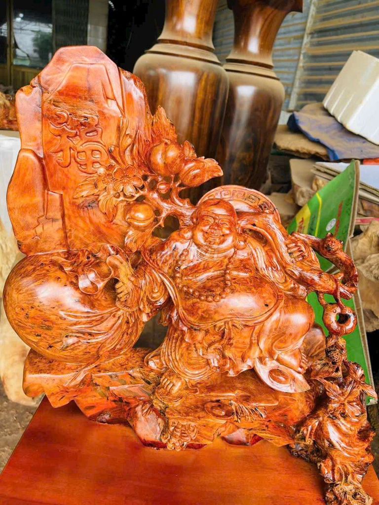 Tượng Di Lặc Gỗ huyết long. Mua bán Đồ sưu tầm, đồ cổ tại Quận Bắc Từ Liêm Hà Nội được đăng bởi Trương Minh Định hình 1