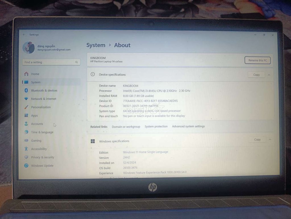 HP Pavilion 14-cs0xxx i3-8145U 8GB/256GB SSD Bạc. Mua bán Laptop tại Huyện Di Linh Lâm Đồng được đăng bởi Đăng Nguyễn shop 2hand đồ cũ hình 1