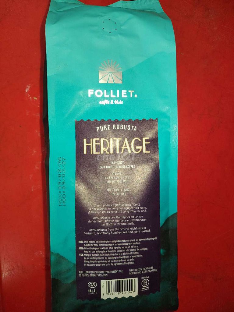 Cà phê bột Folliet Heritage. Mua bán Đồ ăn, thực phẩm và các loại khác tại Huyện Hàm Thuận Bắc Bình Thuận được đăng bởi October hình 1