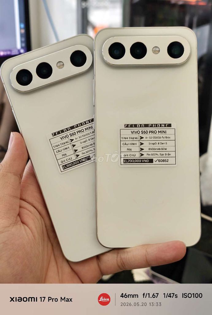 Vivo S50 Pro Mini 256/512Gb Fullbox Lướt. Mua bán Điện thoại tại Quận Ninh Kiều Cần Thơ được đăng bởi Zelda Phone hình 1