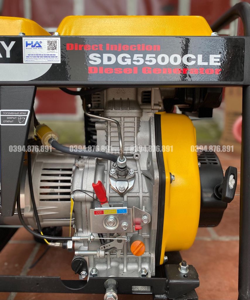 Máy Phát Điện Chạy Dầu 5Kw Shineray SDG5500CLE