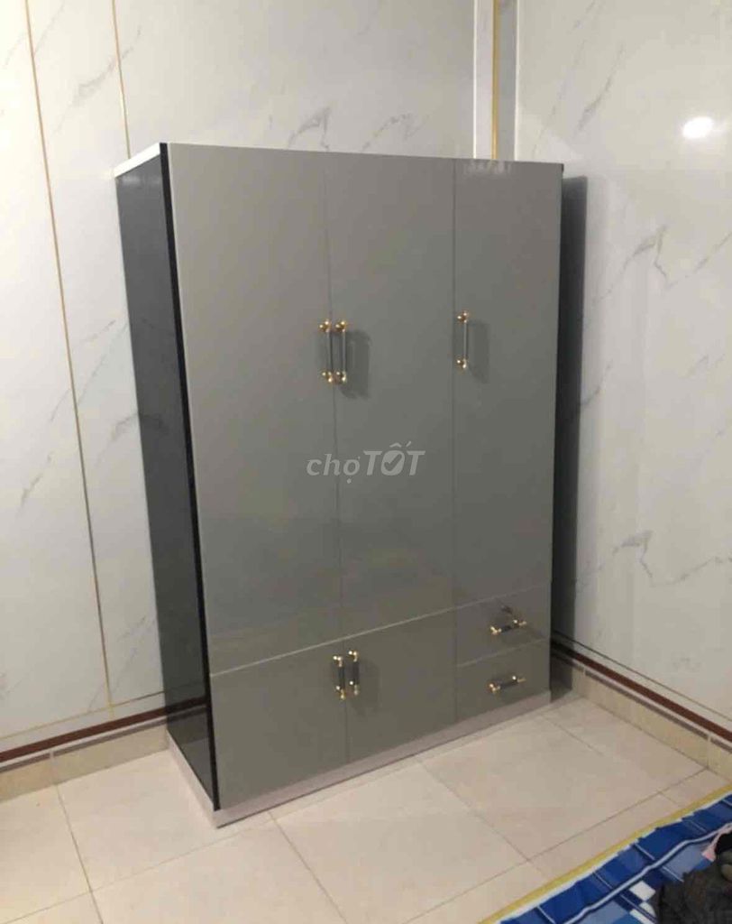 Tủ quần áo nhựa 2 lớp Đài Loan Xám 1m25. Mua bán Tủ, kệ gia đình tại Huyện Củ Chi Tp Hồ Chí Minh được đăng bởi Hong Le hình 1