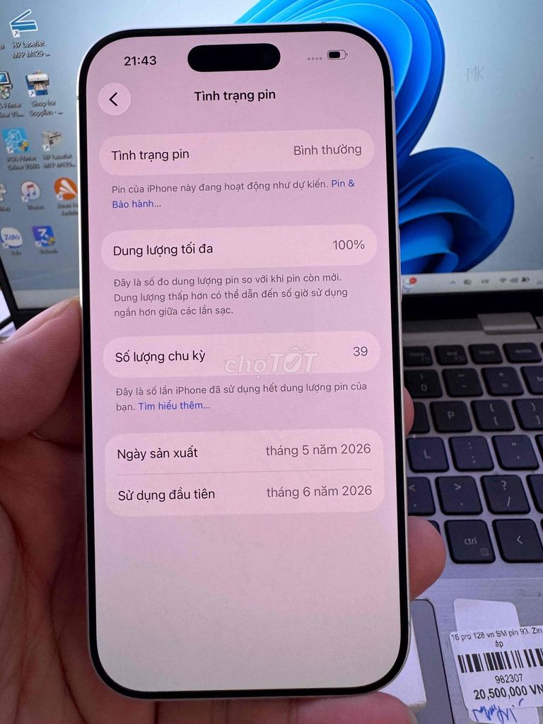 Apple iPhone 17 256GB Trắng 99% zin áp. Mua bán Điện thoại tại Quận 6 Tp Hồ Chí Minh được đăng bởi QUỐC THIÊN BÁN GÓP 0 ĐỒNG  hình 1