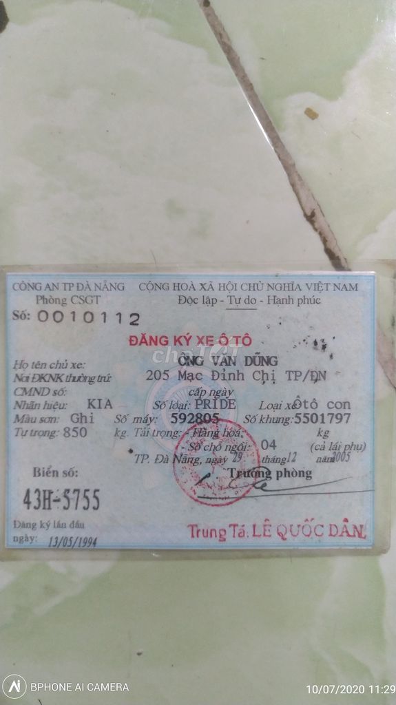 0906541008 - Kia Pride 1993 Số sàn