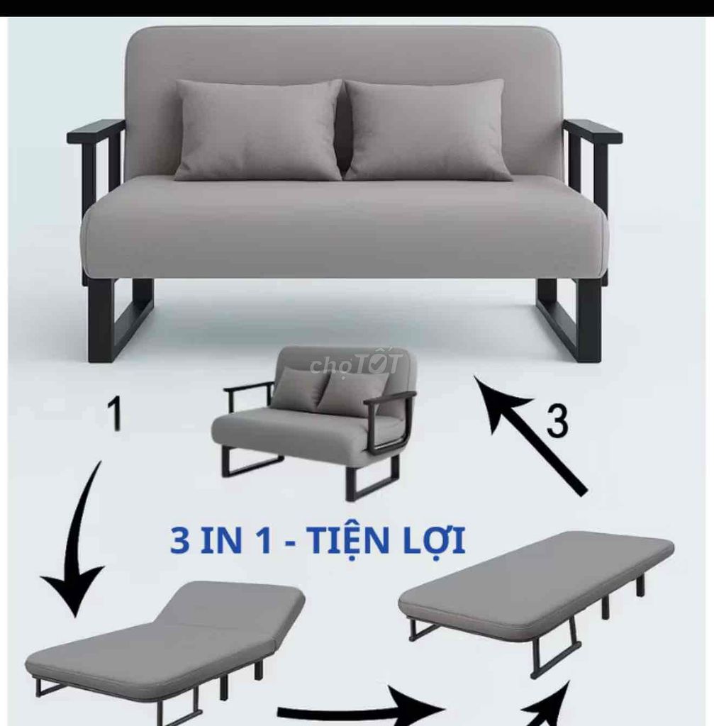 Sofa giường 1m5x2m Xám khói Mới. Mua bán Giường, chăn ga gối nệm tại Quận Kiến An Hải Phòng được đăng bởi Thanh hình 1