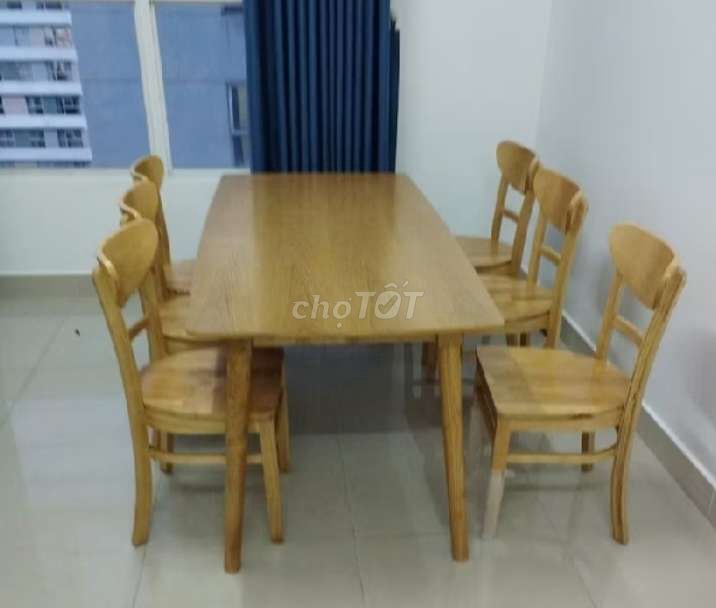 Bộ Bàn ăn 6 ghế mặt gỗ Panda (Miễn phí nt HCM). Mua bán Bàn ghế tại Thành phố Biên Hòa Đồng Nai được đăng bởi Đồ gỗ Viet House hình 1