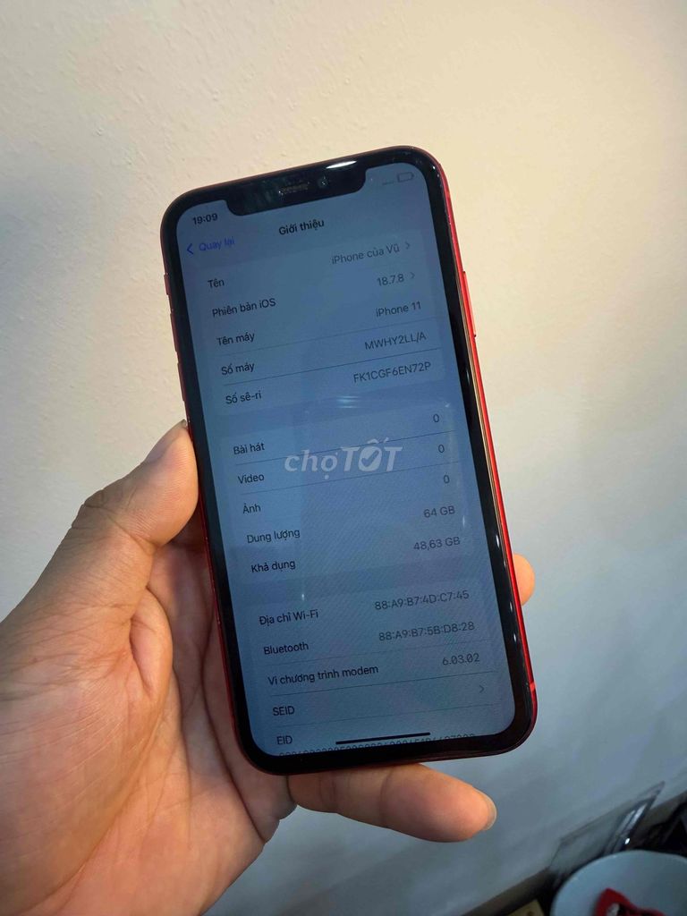Apple iPhone 11 64GB Đỏ full chức năng. Mua bán Điện thoại tại Quận Đống Đa Hà Nội được đăng bởi Ng Hoang Anh hình 1