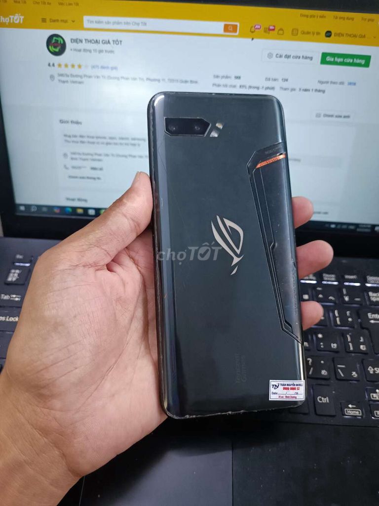 ASUS ROG PHONE 2 8GB.128GB SNAP 855+ PIN 6000 ZIN. Mua bán Điện thoại tại Quận Bình Thạnh Tp Hồ Chí Minh được đăng bởi Dân Mobile hình 1