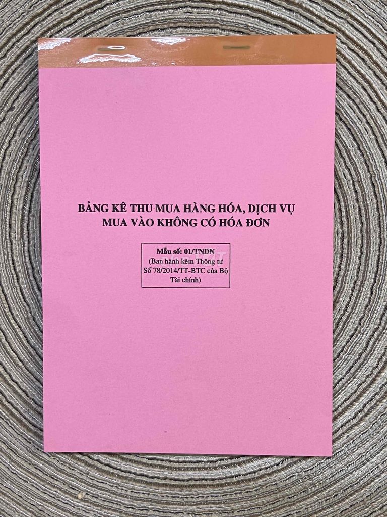 Hóa đơn 01/TNDN A5 100 tờ. Mua bán Đồ dùng văn phòng tại Quận 3 Tp Hồ Chí Minh được đăng bởi TN hình 1