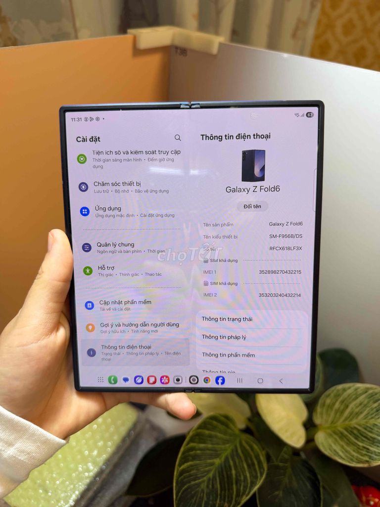 Samsung Z Fold 6 Xanh Dương 256GB (Đã Sử Dụng). Mua bán Điện thoại tại Quận Cầu Giấy Hà Nội được đăng bởi Thanh Thoa hình 1