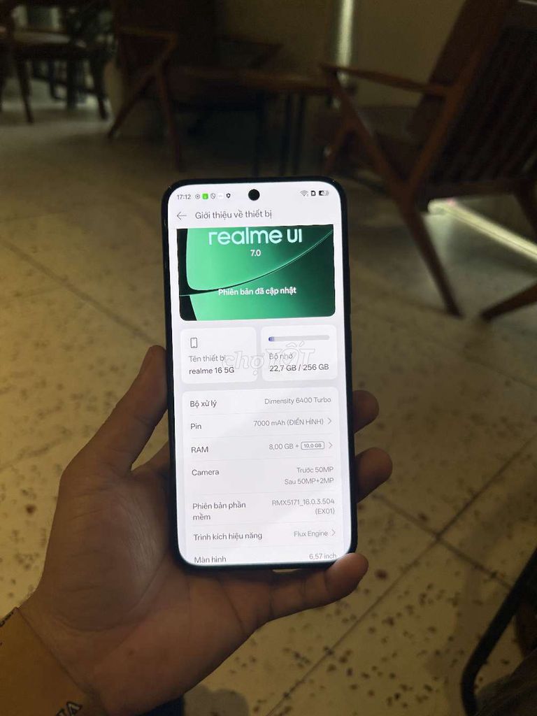 Realme 16 5G 256GB Xám. Mua bán Điện thoại tại Huyện Kim Thành Hải Dương được đăng bởi Duy Mạnh hình 1