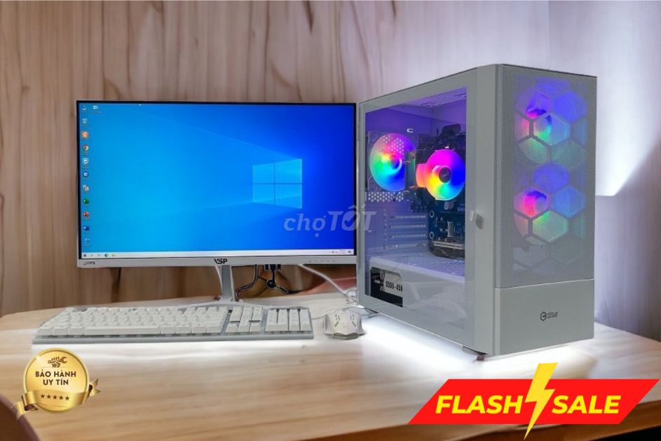 TLý PC i5 10400F // Ram 8GB // Màn 24". Chính hãng