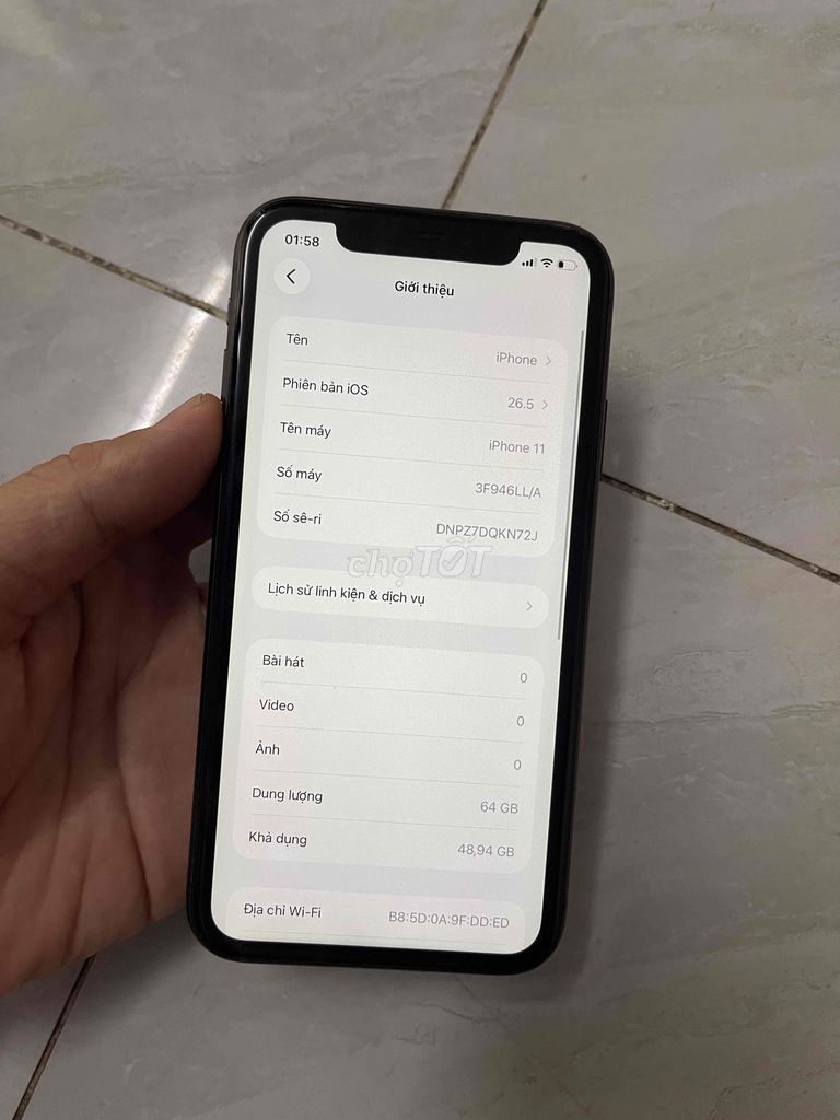 iPhone 11 zin Lock Mỹ icloud sạch tặng sim ghép. Mua bán Điện thoại tại Quận 8 Tp Hồ Chí Minh được đăng bởi điện thoại giá rẻ  hình 1