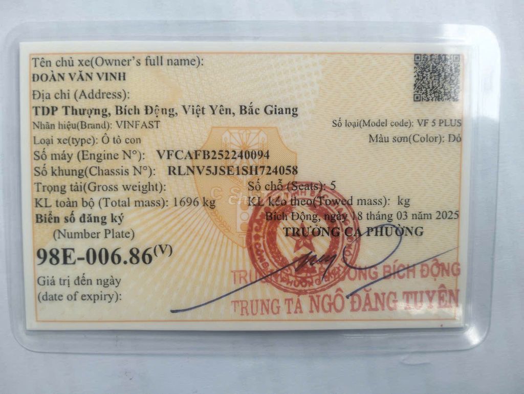 VinFast VF5 Plus 2025  - 48000 km. Mua bán Ô tô tại Huyện Việt Yên Bắc Giang được đăng bởi Dung Nguyen hình 11