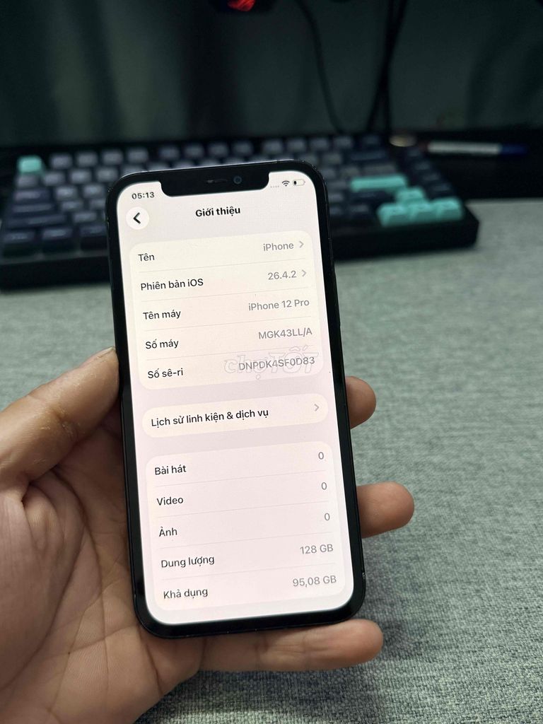 iPhone 12 Pro 128GB Xanh Đã thay màn và pin. Mua bán Điện thoại tại Thành phố Thủ Đức Tp Hồ Chí Minh được đăng bởi Võ Nhân hình 1