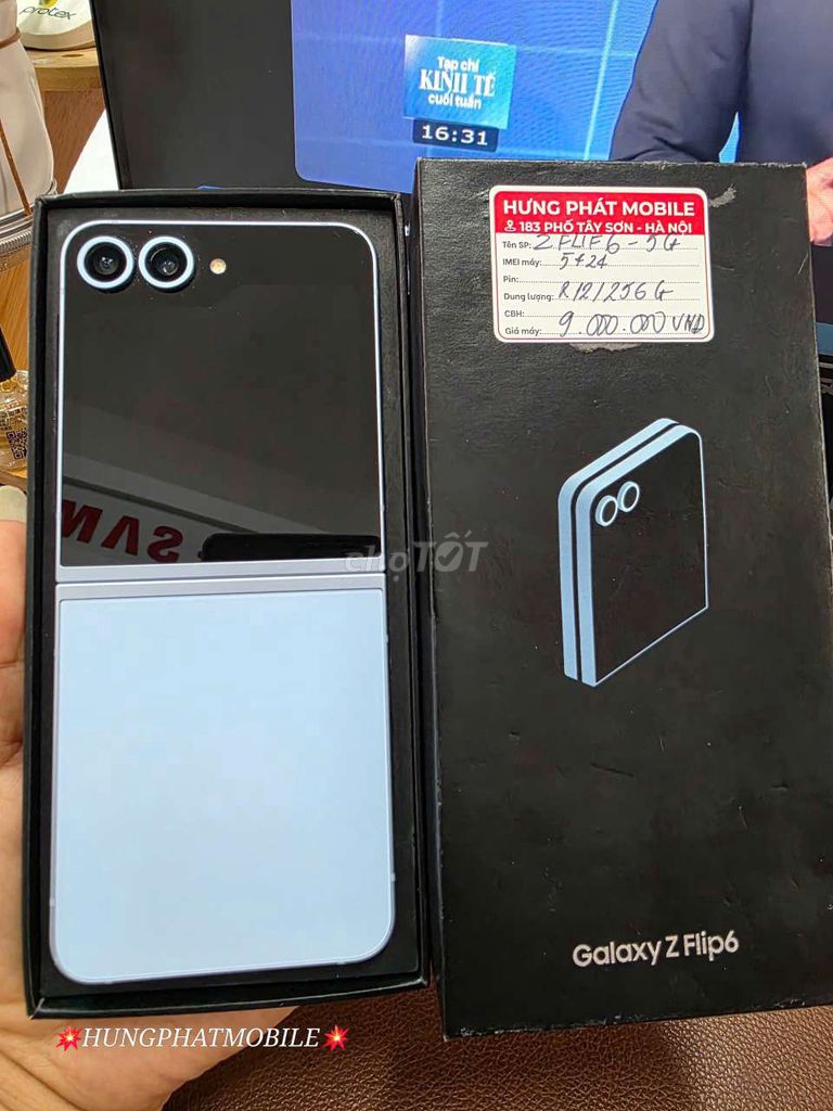Samsung Z Flip6 5G 256GB Xanh Zin Đẹp Fulbox.. Mua bán Điện thoại tại Quận Đống Đa Hà Nội được đăng bởi HƯNG PHÁT Mobile hình 1