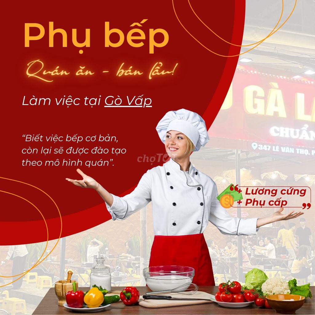 PHỤ BẾP tại quán lẩu Lê Văn Thọ, Gò Vấp