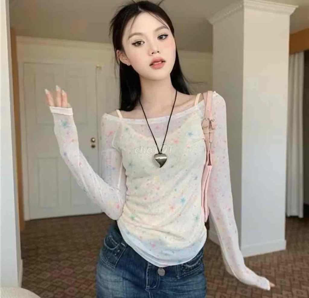 Áo đi biển nữ vải lưới Trắng. Mua bán Quần áo tại Huyện Nhơn Trạch Đồng Nai được đăng bởi Lê Ngọc Diệu hình 1