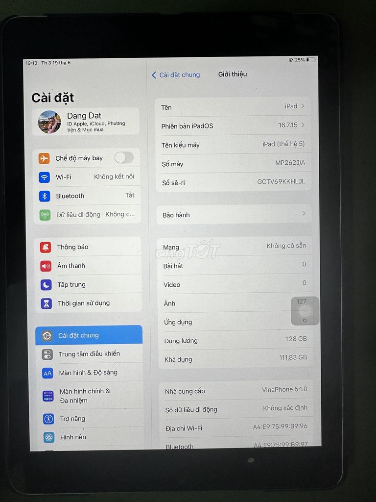 Apple iPad Gen 5 128GB Đen. Mua bán Máy tính bảng tại Thành phố Thủ Đức Tp Hồ Chí Minh được đăng bởi dang dinh dat hình 1