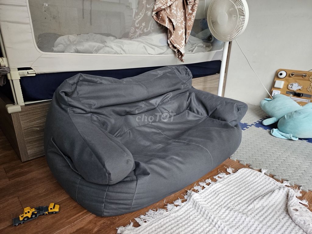 Ghế lười hạt xốp xám đã sử dụng. Mua bán Bàn ghế tại Quận Tân Bình Tp Hồ Chí Minh được đăng bởi Nguyen Thanh Trung hình 1