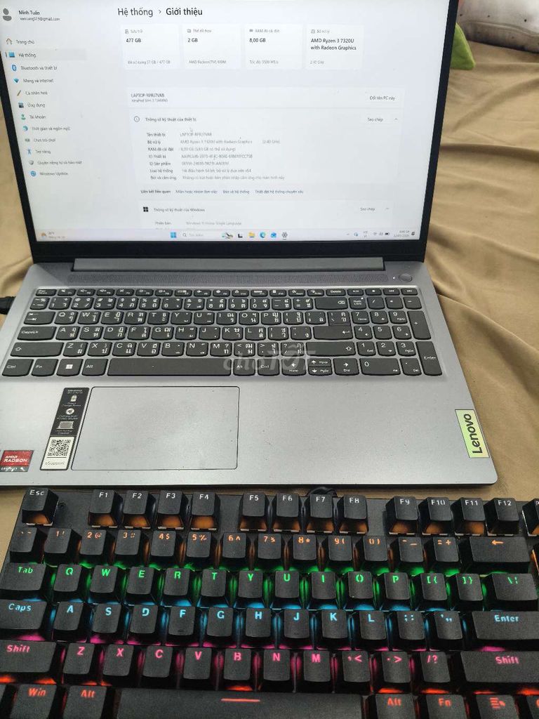 Lenovo IdeaPad Slim 3 R3 7320U 8GB/512GB. Mua bán Laptop tại Quận Hoàng Mai Hà Nội được đăng bởi minh hình 1