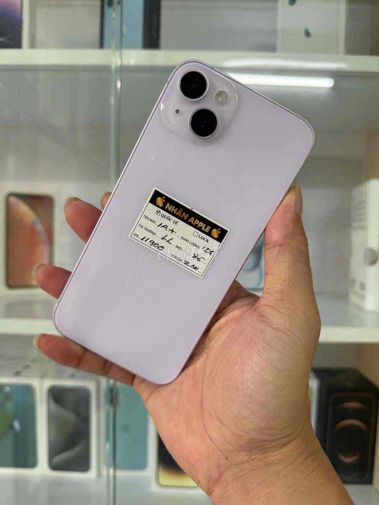 IPHONE 14 PLUS 128gb TÍM QT ZIN ÁP ĐẸP 99% PIN ZIN. Mua bán Điện thoại tại Thành phố Cà Mau Cà Mau được đăng bởi NHAN APPLE hình 1